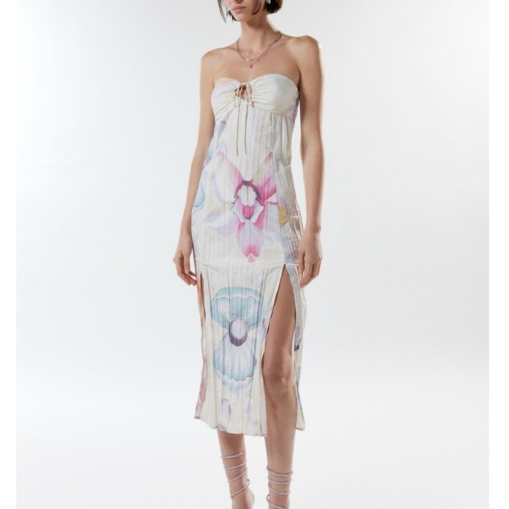 Floral Strapless Dress